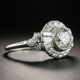 Vintage 1.28 Carat Diamond Platinum Engagement Ring - GIA  J SI1 By Granat Brothers