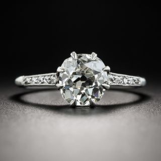 Vintage 1.30 Carat Diamond Platinum Solitaire Engagement Ring