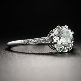 Vintage 1.30 Carat Diamond Platinum Solitaire Engagement Ring