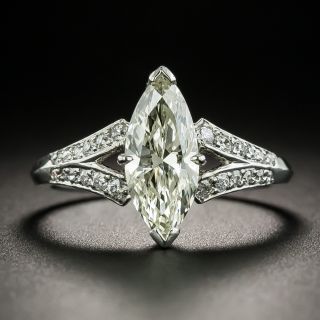 Vintage 1.44 Carat Marquise Diamond Engagement Ring - GIA - 2