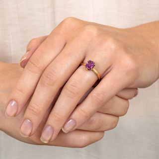 Vintage 1.50 Carat Pink Sapphire Solitaire Ring
