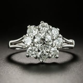 Vintage 1.50 Carat Total Weight Diamond Cluster Ring - 3