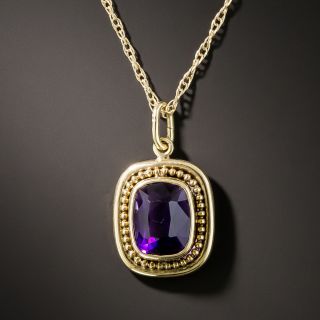Vintage 1.65 Carat Amethyst Pendant - 2