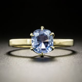 Vintage 1.65 Carat No-Heat Ceylon Sapphire Solitaire Ring - 3