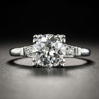 Vintage 1.69 Carat Diamond Platinum Engagement Ring -  GIA  I VS1  - 2