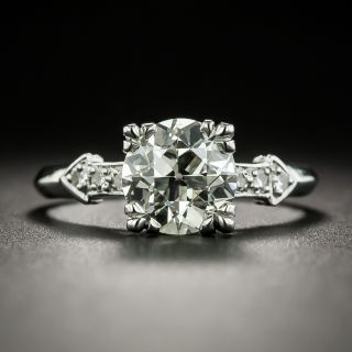 Vintage 1.81 Carat Diamond Platinum Engagement Ring - GIA K VS2 - 2