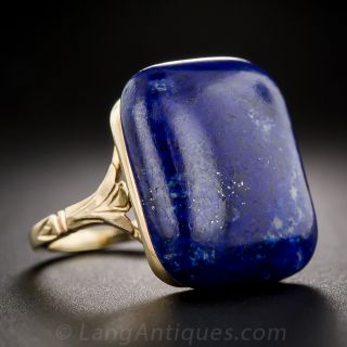 Vintage 14k Gold and Lapis Lazuli Ring