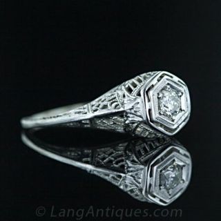 Vintage .15 Carat Diamond Engagement Ring