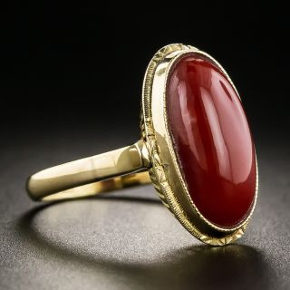 Vintage 18K Coral Ring