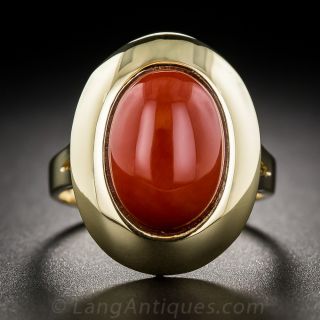 Vintage 18K Coral Ring