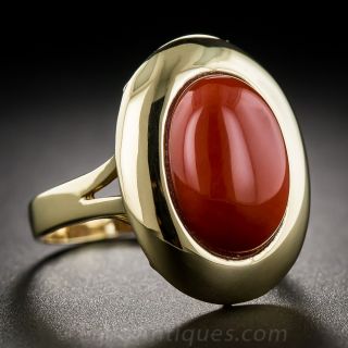 Vintage 18K Coral Ring