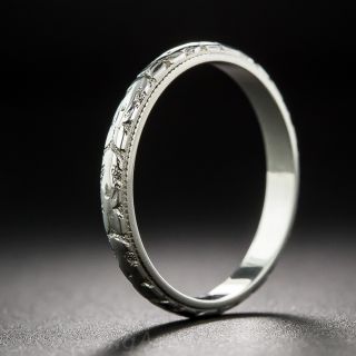 Vintage 18K White Gold Band