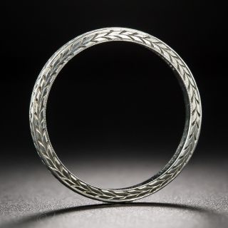 Vintage 18K White Gold Wedding Band by BELAIS