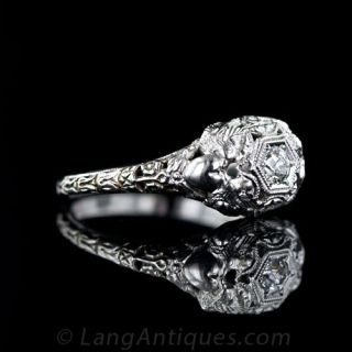 Vintage .19 Carat Diamond Engagment Ring