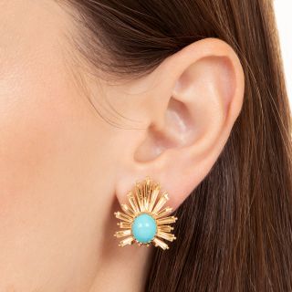 Vintage 1960s Turquoise Earrings