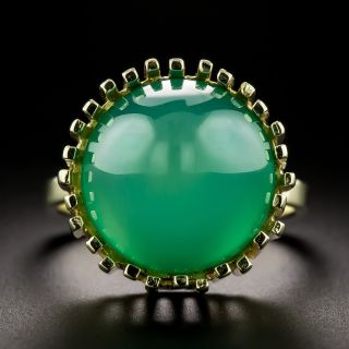 Vintage 1970s Chalcedony Cocktail Ring - 3