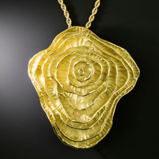 Bold Gold Free-form Brooch/Pendant - 3