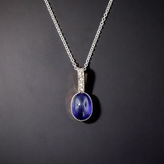 Vintage 2.00 Carat No-Heat Cabochon Sapphire Drop - 1