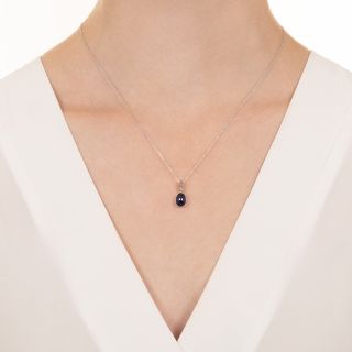 Vintage 2.00 Carat No-Heat Cabochon Sapphire Drop