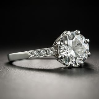 Vintage 2.12 Carat European-Cut Diamond Ring - GIA H SI1