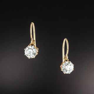 Vintage 2.15 Carat Diamond Dangle Earrings - 2
