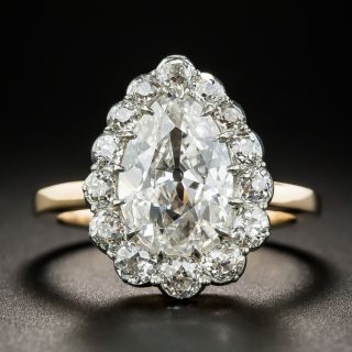 Vintage 2.19 Pear Shape Diamond Ring - GIA G SI2 - 2
