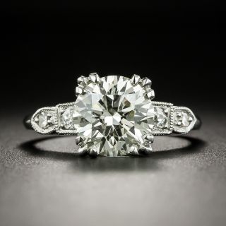 Vintage 2.24 Carat Diamond Engagement Ring - GIA N VS2 - 1