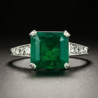 Vintage 2.70 Carat Emerald and Diamond Ring - 2