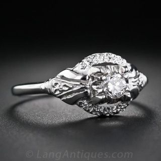 Vintage .23 Carat Illusion Style Diamond Engagement Ring
