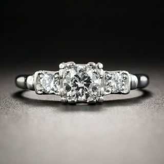 Vintage .26 Carat Diamond Platinum Engagement Ring by Granat Brothers 