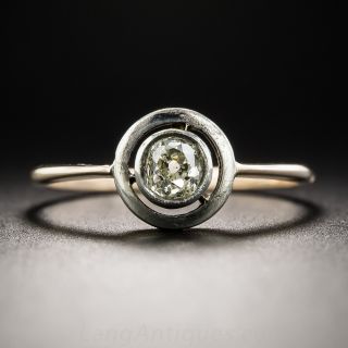 Vintage .28 Carat Two-Tone Diamond Solitaire