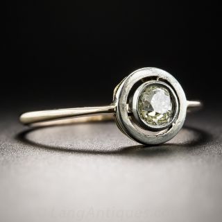 Vintage .28 Carat Two-Tone Diamond Solitaire