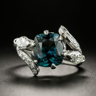 Vintage 3.00 Carat No-Heat Fancy Color Sapphire and Diamond Ring - 2