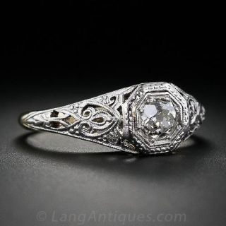 Vintage .35 Carat Diamond Engagement Ring