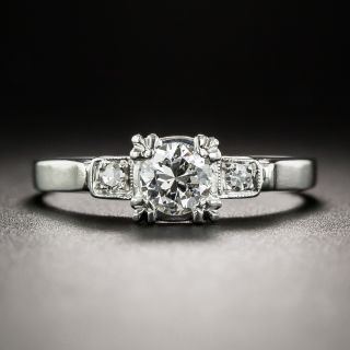 Vintage .35 Carat Platinum Diamond Engagement Ring 