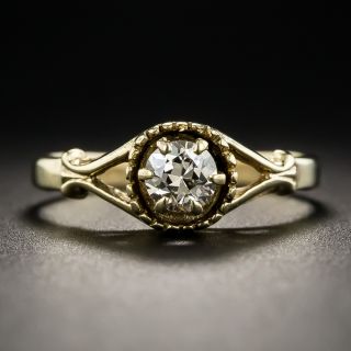 Vintage .37 Carat Diamond Solitaire Engagement Ring