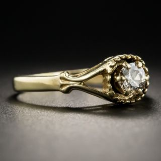 Vintage .37 Carat Diamond Solitaire Engagement Ring