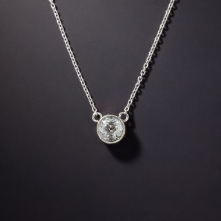 Vintage .40 Carat Diamond Solitaire Pendant - 1