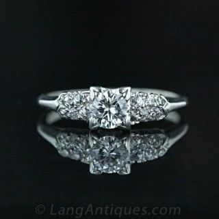 Vintage .45 Carat Diamond Engagement Ring Main View