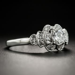Vintage .45 Carat Diamond Platinum Engagement Ring