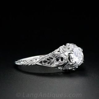 Vintage .50 Carat Diamond Filigree Ring