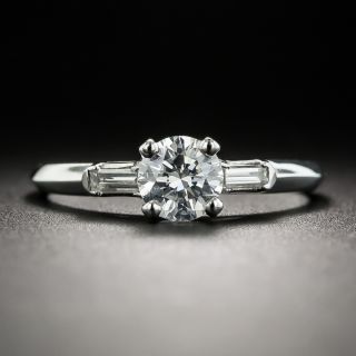 Vintage .50 Carat Diamond Platinum Engagement Ring - 2