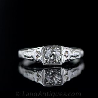 Solitaire Diamond Engagement Ring 
