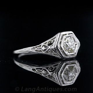 Vintage .55 Carat Diamond Engagement Ring