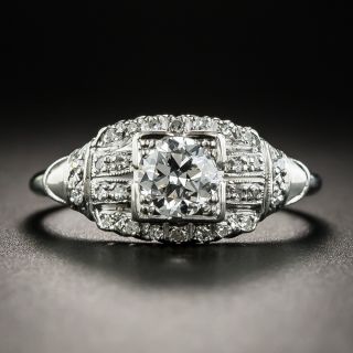 Vintage .55 Carat Diamond Platinum Engagement Ring - 1