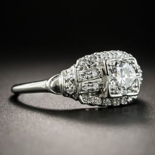Vintage .55 Carat Diamond Platinum Engagement Ring