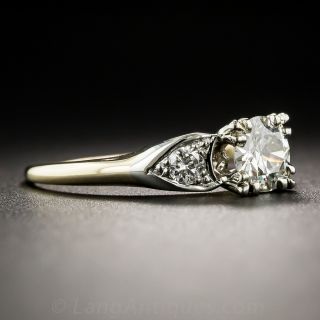 Vintage .55 Carat Diamond Two-Tone Engagement Ring 