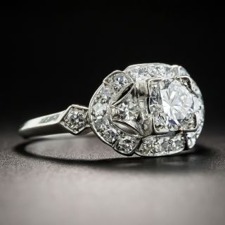 Vintage .58 Carat Diamond Palladium Engagement Ring by Loretz & Benoit 