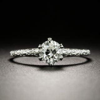 Vintage .58 Carat Diamond Solitaire Engagement Ring - GIA I VS2 - 3