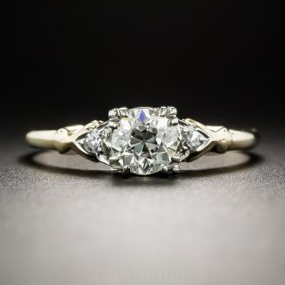 Vintage .60 Carat Diamond Two-Tone Gold Engagement Ring